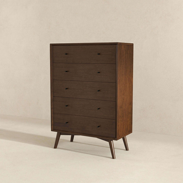 Caroline MCM Solid Wood Bedroom Storage Dresser – in room setting