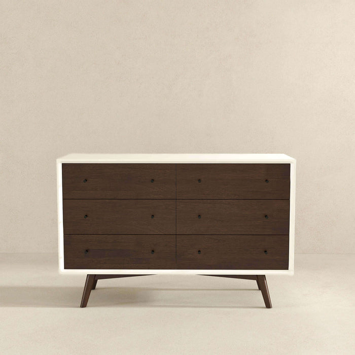 Caroline MCM Solid Wood Bedroom Storage Dresser – in room setting
