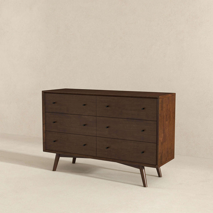 Caroline MCM Solid Wood Bedroom Storage Dresser – in room setting
