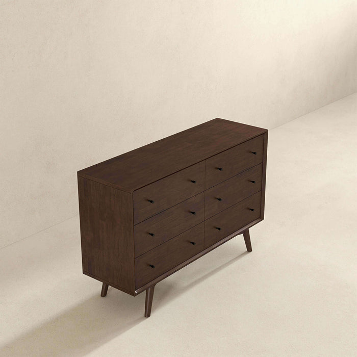 Caroline MCM Solid Wood Bedroom Storage Dresser – in room setting