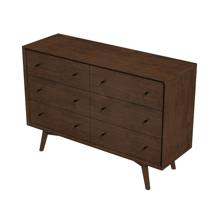 Caroline MCM Solid Wood Bedroom Storage Dresser – in room setting