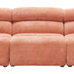 Alis Orange Modular Sofa 107" | Modern Polyester Sectional Sofa in vibrant orange, offering spacious seating and contemporary styling.