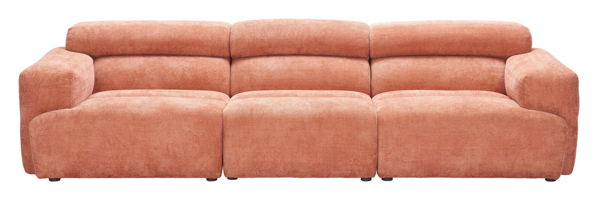 Alis Orange Modular Sofa 107"