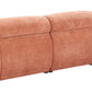 Alis Orange Modular Sofa 107" | Modern Polyester Sectional Sofa showcasing a sleek back view with soft orange upholstery.