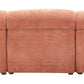 Alis Orange Modular Sofa 107" | Modern Polyester Sectional Sofa side view showcasing its sleek, modern design.