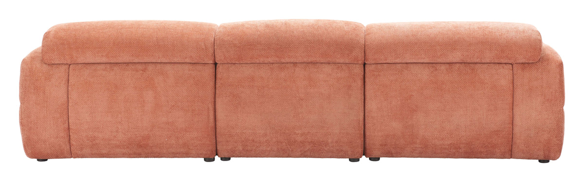 Alis Orange Modular Sofa 107" | Modern Polyester Sectional Sofa side view showcasing its sleek, modern design.
