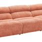 Alis Orange Modular Sofa 107" | Modern Polyester Sectional Sofa in vibrant orange, offering oversized comfort and contemporary style.