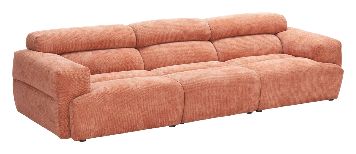 Alis Orange Modular Sofa 107"