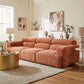 Alis Orange Modular Sofa 107" | Modern Polyester Sectional Sofa in a cozy living room setting.
