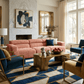 Alis Orange Modular Sofa 107" | Modern Polyester Sectional Sofa in a stylish living room interior.