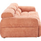Alis Orange Modular Sofa 107" | Modern Polyester Sectional Sofa side view with plush upholstery and sleek design.