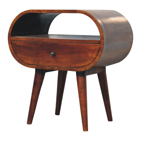Anneliese Brown Solid Wood Nightstand – 21.6" Nightstand – view 2