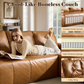Isolde Brown Faux Leather Modular Sectional Sofa – Right Chaise – view 8