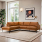 Bristol Vegan Leather Left-Facing Chaise Sofa Sectional 107.5"W