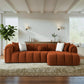Beatrice Channel Tufted Boucle Right-Facing Chaise Sofa Sectional 115" (3 Colors)