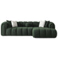Beatrice Channel Tufted Boucle Right-Facing Chaise Sofa Sectional 115" (3 Colors)