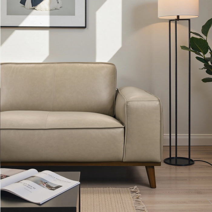 Kerrville Top-Grain Leather Chaise Sofa Sectional (2 Colors)