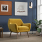 Sillón Boucle blanco moderno de mediados de siglo 'Panom'