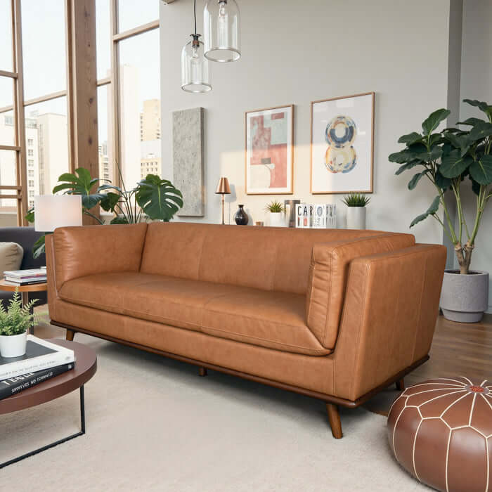 Phoenix MCM Premium Leather Sofa 86W