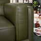 Raleigh MCM Dark Green Top Grain Leather Sofa 90W