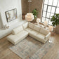 Glander Leather Sectional Chaise Sofa – 108” Modern L-Shaped Sofa (Top-Grain / PU Leather, Deep Seating)