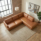 Glander Leather Sectional Chaise Sofa – 108” Modern L-Shaped Sofa (Top-Grain / PU Leather, Deep Seating)