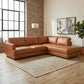 Glander Leather Sectional Chaise Sofa – 108” Modern L-Shaped Sofa (Top-Grain / PU Leather, Deep Seating)