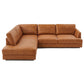 Glander Leather Sectional Chaise Sofa – 108” Modern L-Shaped Sofa (Top-Grain / PU Leather, Deep Seating)