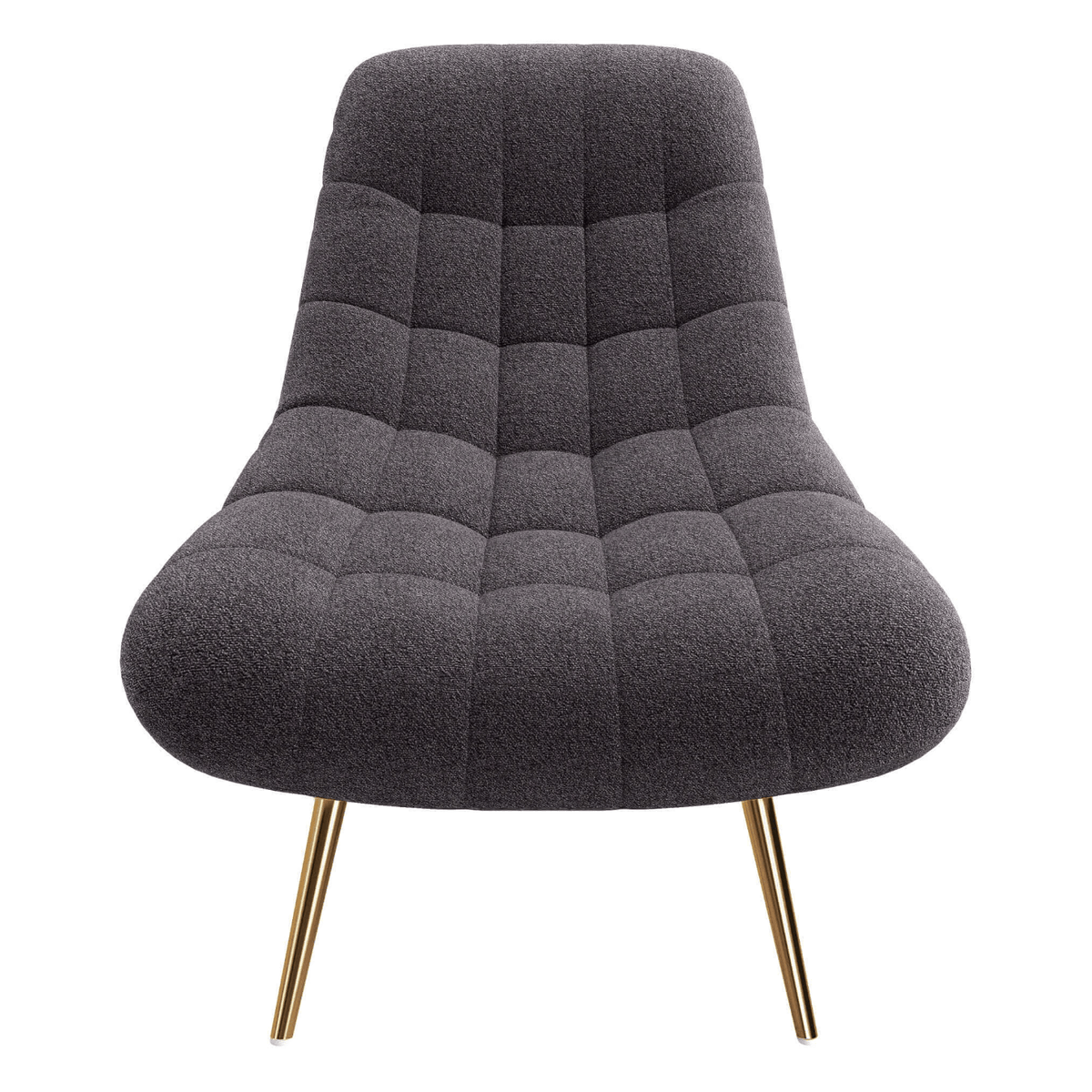 Aubrey Tufted Boucle Lounge Chair – Modern Armless Accent Chair (2 Colors) with soft texture and elegant tufting.