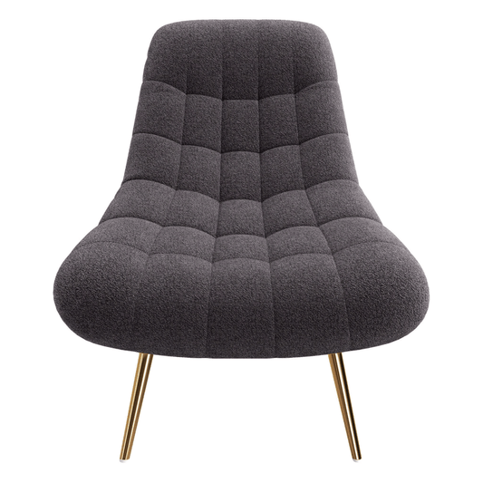 Aubrey Tufted Boucle Lounge Chair – Modern Armless Accent Chair (2 Colors) with soft texture and elegant tufting.