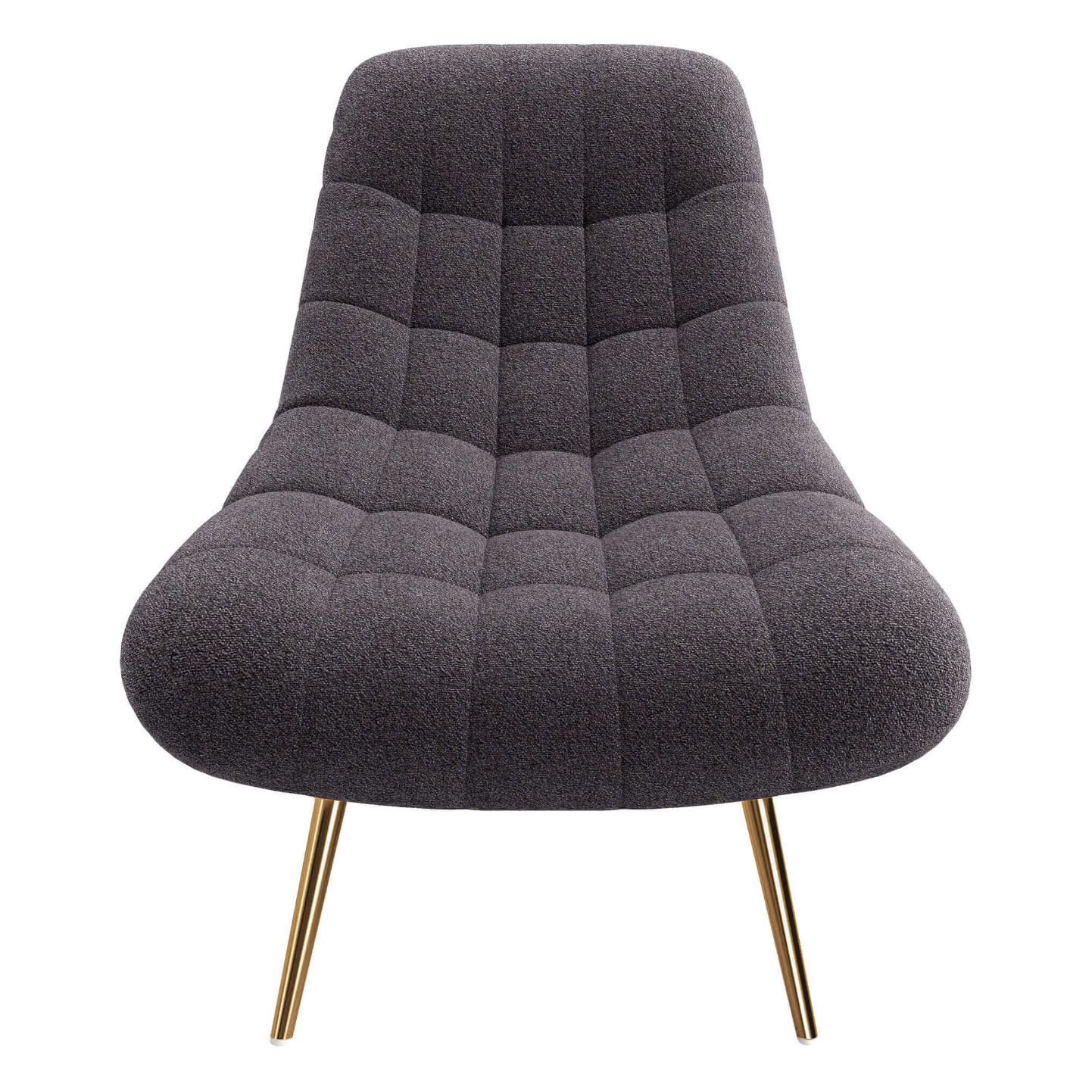 Aubrey Tufted Boucle Lounge Chair – Modern Armless Accent Chair (2 Colors) with soft texture and elegant tufting.