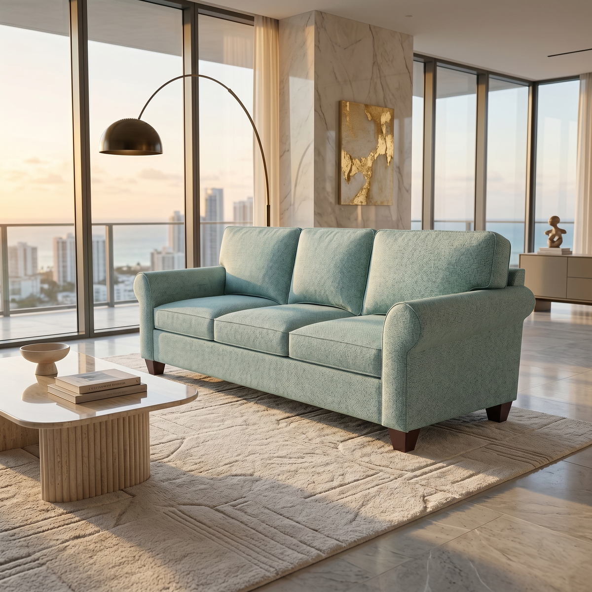 Augusta Sofa – Made in USA, Custom Fabric Options, 83" Classic Design – view 19