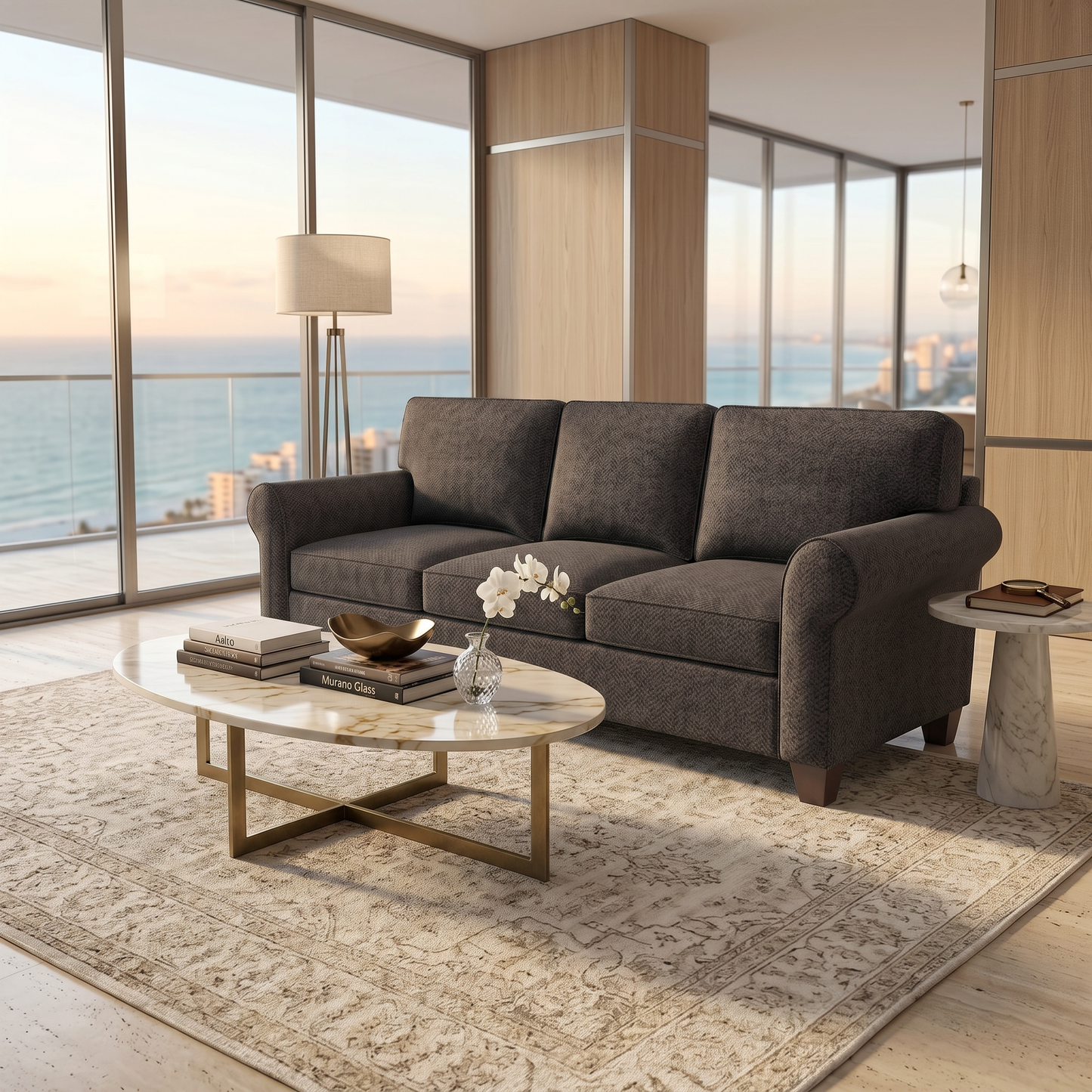 Augusta Sofa – Made in USA, Custom Fabric Options, 83" Classic Design – view 4