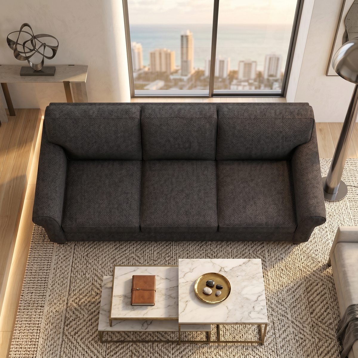 Augusta Sofa – Made in USA, Custom Fabric Options, 83" Classic Design – view 6