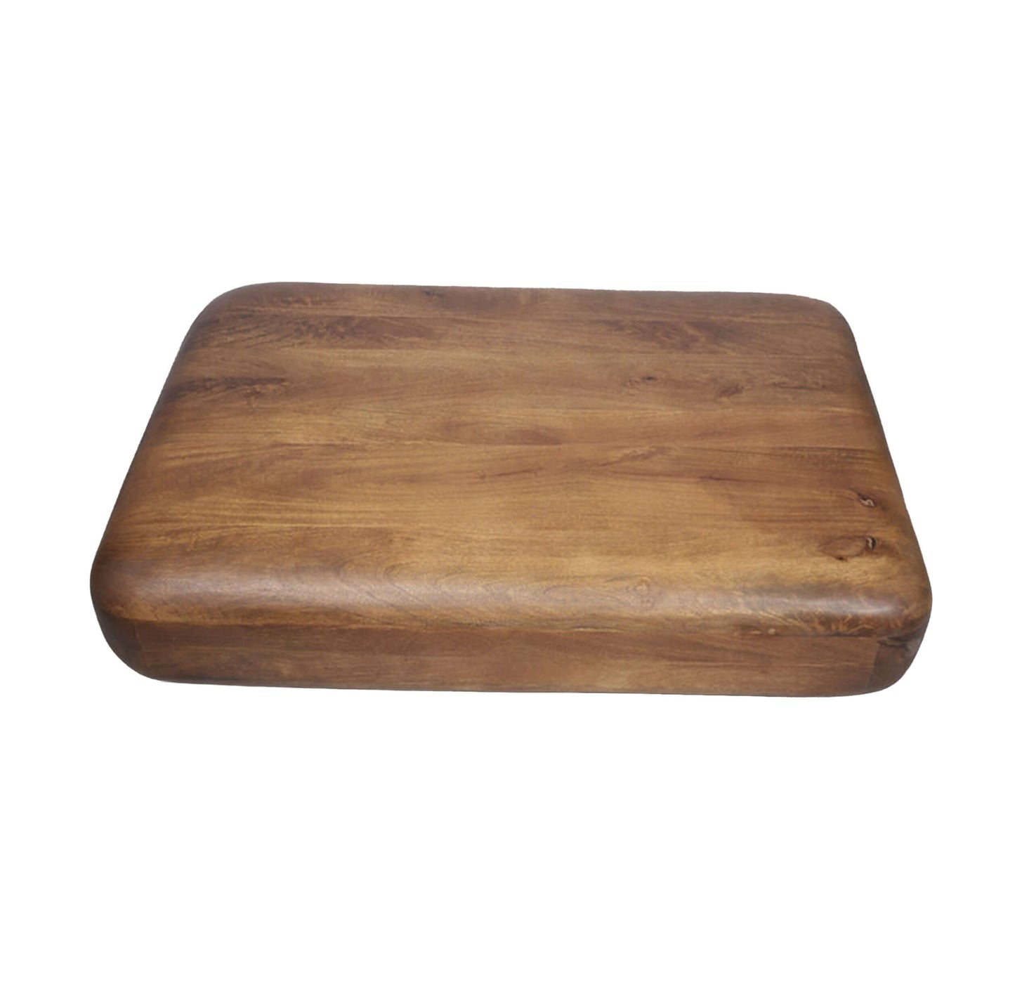 Aurelius Low Profile Round Edge Solid Wood Coffee Table (39") – Handcrafted Modern Coffee Table showcasing smooth rounded edges.