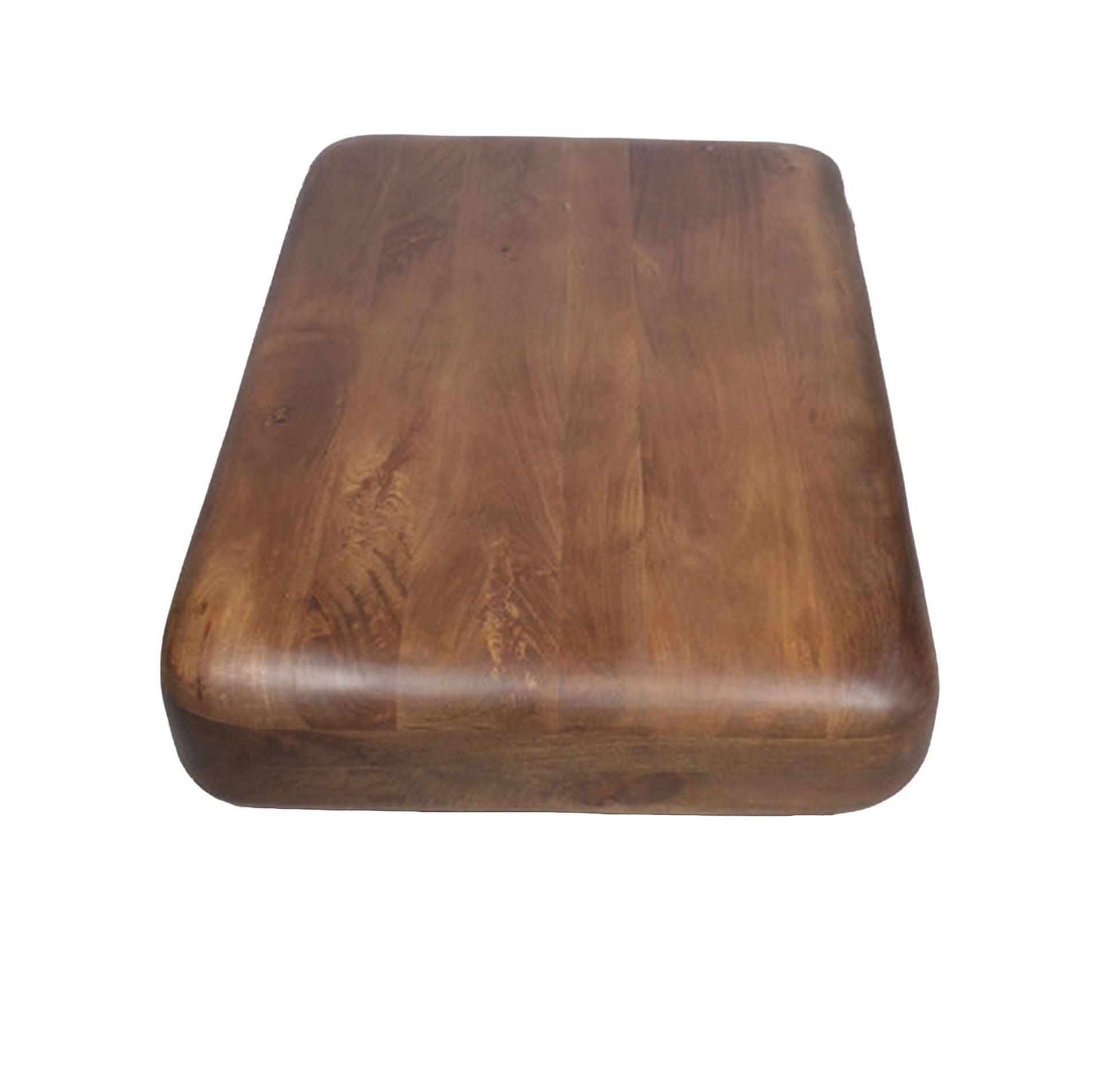 Aurelius Low Profile Round Edge Solid Wood Coffee Table (39") – Handcrafted Modern Coffee Table showcasing smooth rounded edges.