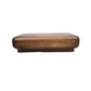 Aurelius Low Profile Round Edge Solid Wood Coffee Table (39") – Handcrafted Modern Coffee Table side view.