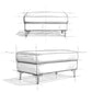 Ava Cream Wood Ottoman – 36"W Ottoman – view 16
