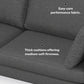 Ava Sofa & Ottoman Set 90" – Dark Gray – view 12
