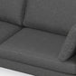 Ava Sofa & Ottoman Set 90" – Dark Gray – view 14