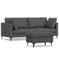 Ava Sofa & Ottoman Set 90" – Dark Gray – view 1