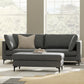 Ava Sofa & Ottoman Set 90" – Dark Gray – view 2