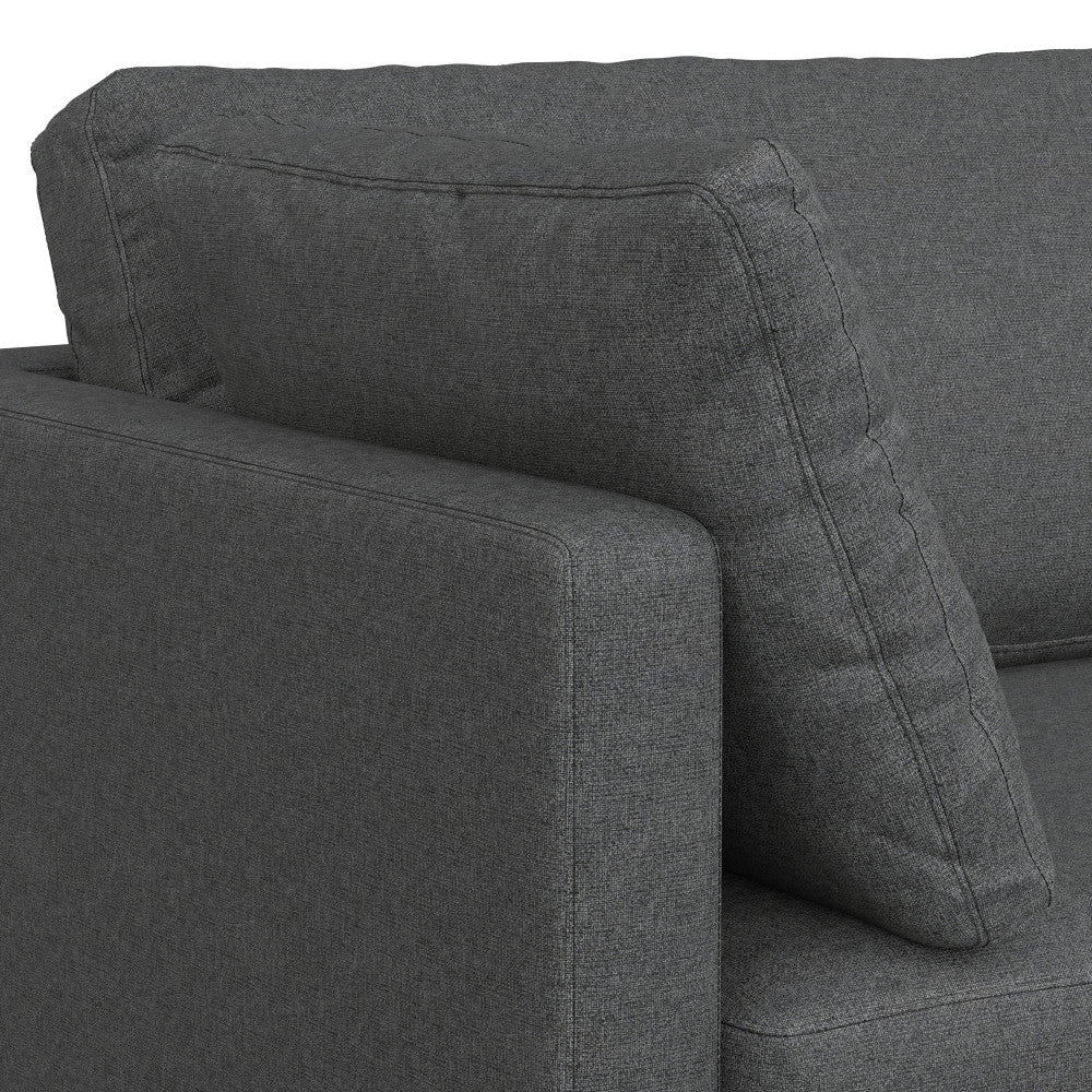 Ava Dark Gray Performance Fabric Sofa & Ottoman Set – 90" 2-Piece Set – view 7