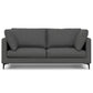 Ava MCM Performance Fabric Loveseat 76" – Modern Eco-Friendly Sofa (2 Colors) in dark gray upholstery.