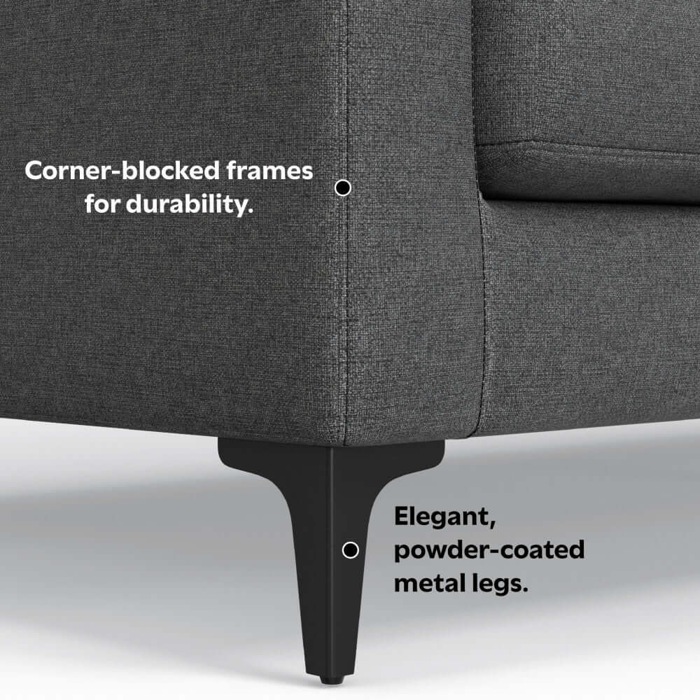 Ava MCM Performance Fabric Loveseat 76"