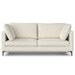 Ava MCM Performance Fabric Loveseat 76" – Modern Eco-Friendly Sofa (2 Colors) in a light cream color with plush cushions.