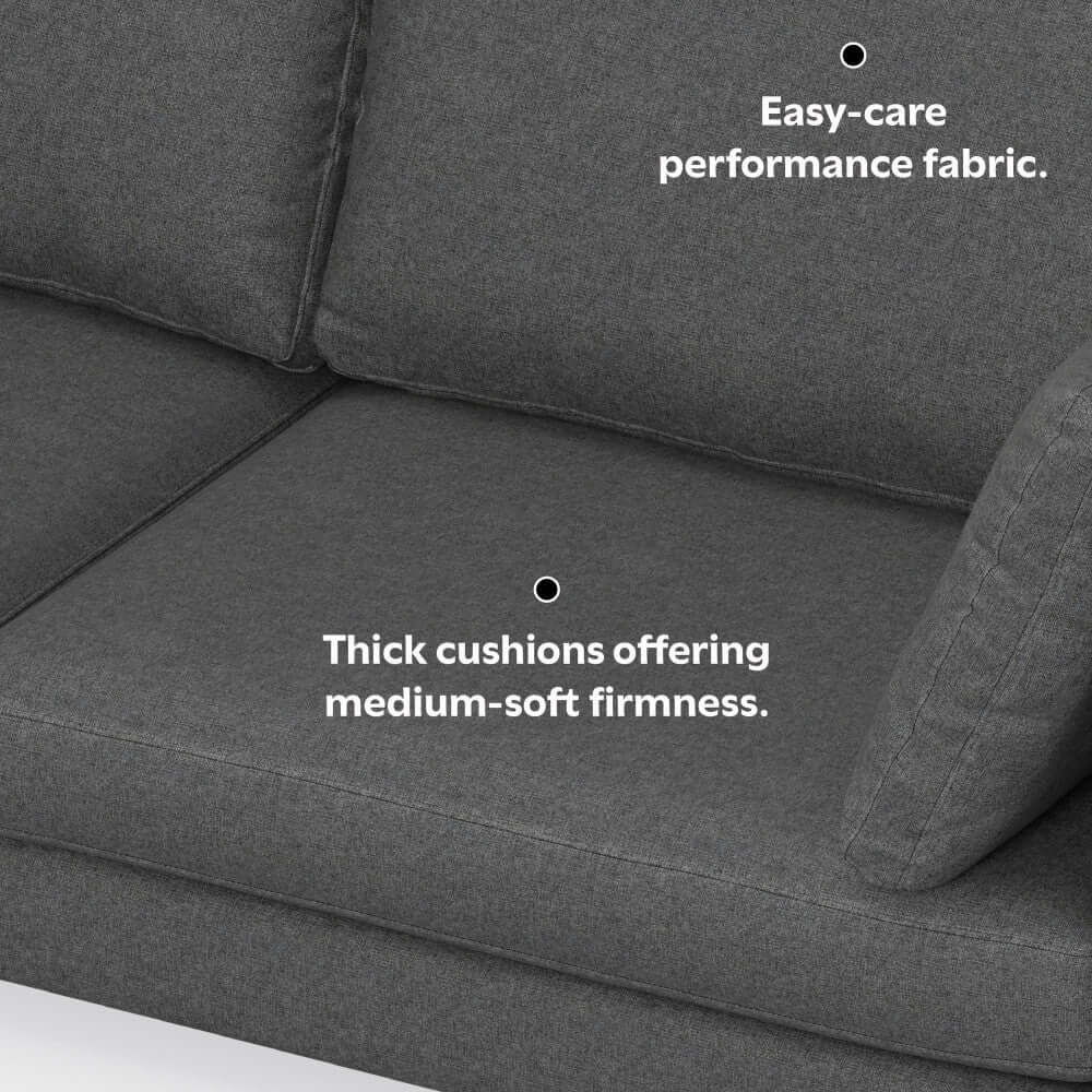 Ava MCM Performance Fabric Loveseat 76"