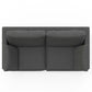 Ava MCM Performance Fabric Loveseat 76" – Modern Eco-Friendly Sofa (2 Colors) top view, compact and stylish.