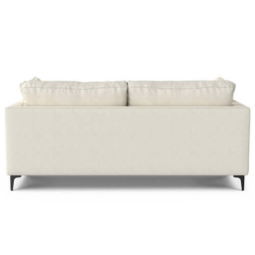 Ava MCM Performance Fabric Loveseat 76" – Modern Eco-Friendly Sofa (2 Colors) back view with cushions.