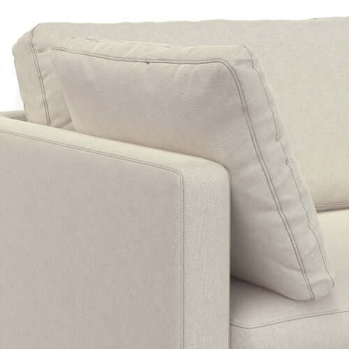Ava MCM Performance Fabric Loveseat 76" – Modern Eco-Friendly Sofa (2 Colors) close-up of cushion and armrest